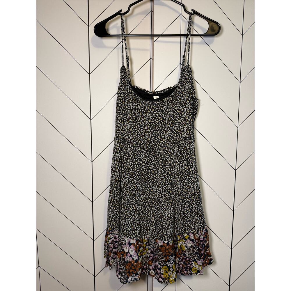 BP Nordstroms Women’s Small Floral Spaghetti Strap Babydoll Tiered Mini Dress